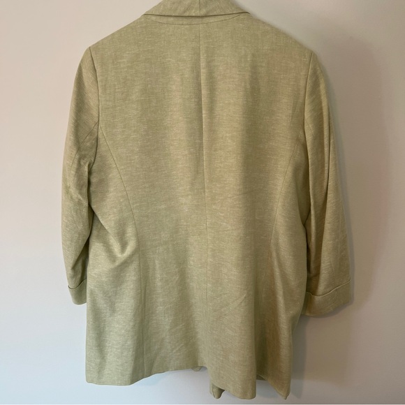 Anne Klein Light Green Linen Blend Blazer - Picture 6 of 10